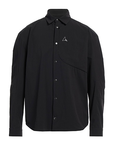 ROA Solid color shirt Black 88% Polyamide, 12% Polyurethane