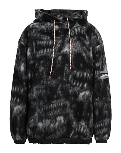 ARIES Hooded track jacket  Black 43% Virgin Wool, 34% Polyester, 23% Acrylic