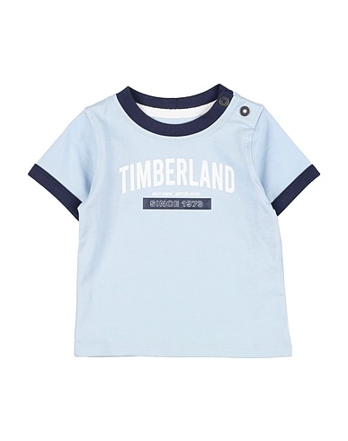 TIMBERLAND T-shirt Sky blue 100% Cotton, Elastane