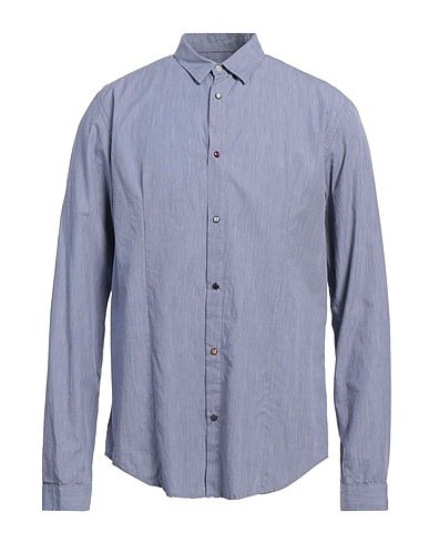 IMPERIAL Solid colour shirt Slate blue 100% Cotton