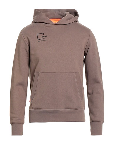 SUNS BOARDS Hooded track jacket  Khaki 88% Cotton, 12% Polyester