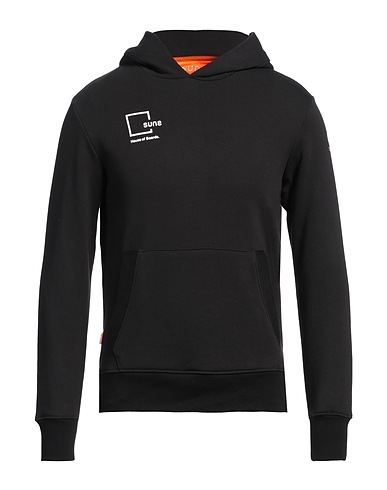 SUNS BOARDS Hooded track jacket  Black 88% Cotton, 12% Polyester