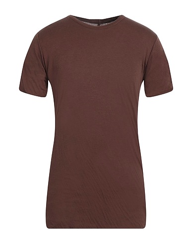 RICK OWENS Basic T-shirt Chocolate brown 100% Cotton