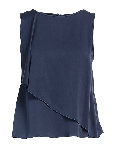 EMPORIO ARMANI Top Navy 94% Silk, 6% Elastane