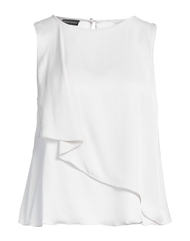 EMPORIO ARMANI Top Light grey 94% Silk, 6% Elastane