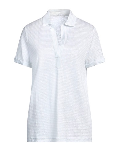 AMINA RUBINACCI Polo Celeste 86% Lino, 14% Cotone