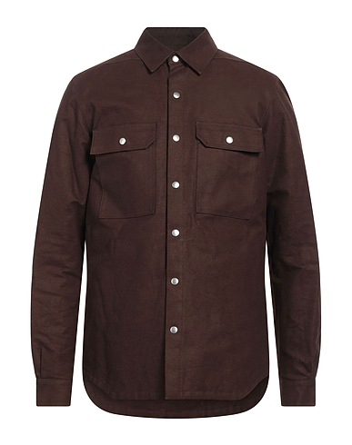 RICK OWENS Solid color shirt 100% Cotton, Virgin Wool