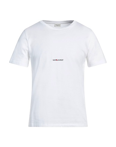 SAINT LAURENT T-shirt Bianco 100% Cotone