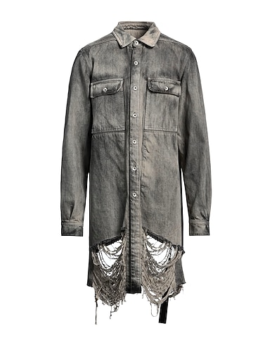 DRKSHDW by RICK OWENS Denim shirt Charcoal 100% Cotton