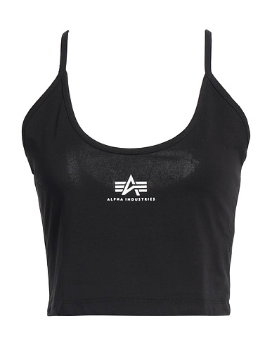 ALPHA INDUSTRIES Top Black 95% Cotton, 5% Elastane