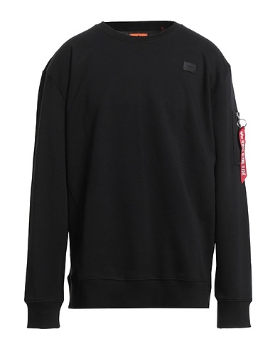 ALPHA INDUSTRIES Sweatshirt Black 80% Cotton, 20% Elastane