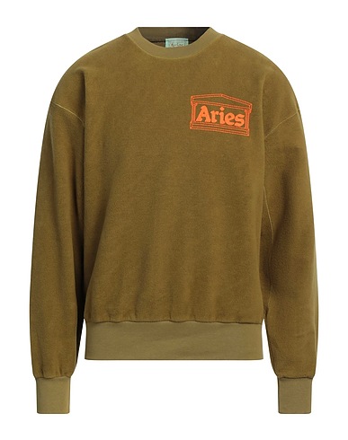 ARIES Sweatshirt Military green 100% Cotton