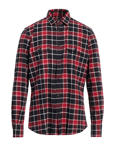 GLANSHIRT Checked shirt Brick red 100% Cotton