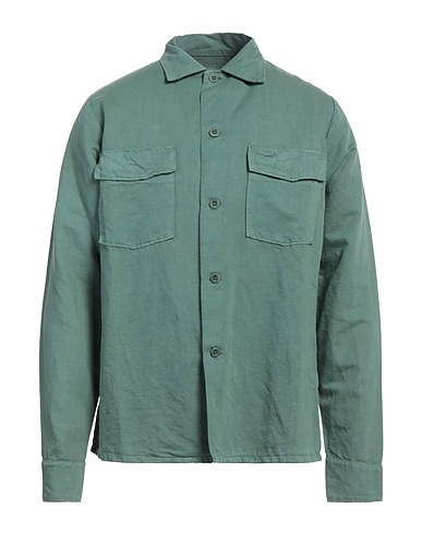 LABO.ART Linen shirt Emerald green 56% Linen, 44% Cotton