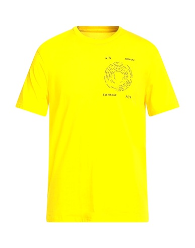 ARMANI EXCHANGE T-shirt Yellow 100% Pima Cotton