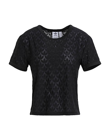ADIDAS ORIGINALS Τοπ LACE CROP TEE
 Μαύρο 83% Ανακυκλωμένος Πολυαμίδη, 17% Ελαστάνη