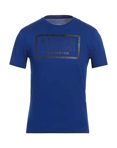 ARMANI EXCHANGE T-shirt Blu china 100% Cotone Pima