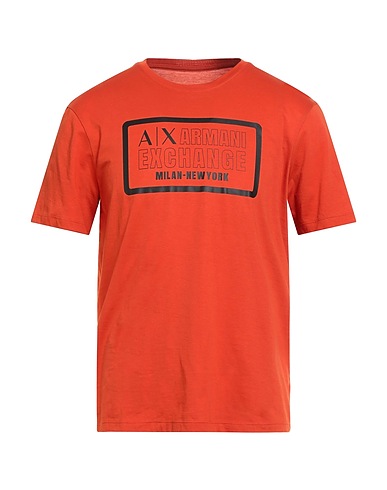 ARMANI EXCHANGE T-shirt Πορτοκαλί 100% Βαμβάκι