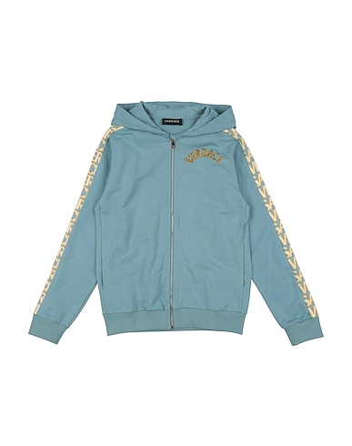 VERSACE YOUNG Sweatshirt Light blue 100% Cotton, Viscose, Polyester
