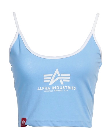 ALPHA INDUSTRIES Top Light blue 95% Cotton, 5% Elastane