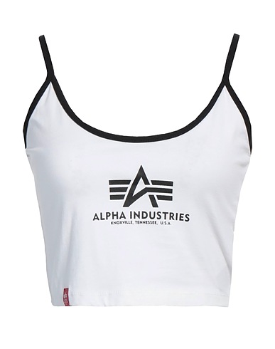 ALPHA INDUSTRIES Top White 95% Cotton, 5% Elastane