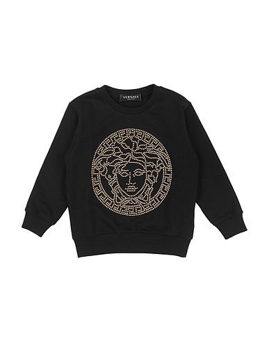 VERSACE YOUNG Sweatshirt Black 100% Cotton, Elastane