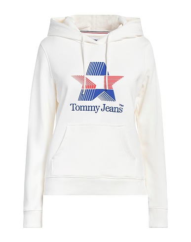 TOMMY JEANS Hoodie Weiß 100% Baumwolle