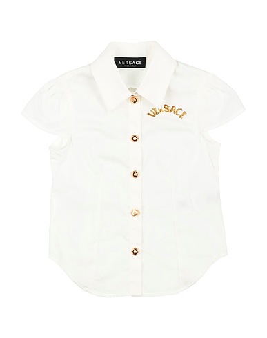 VERSACE YOUNG Μονόχρωμα πουκάμισα και μπλούζες Λευκό 100% Βαμβάκι, Βισκόζη, Πολυεστέρας