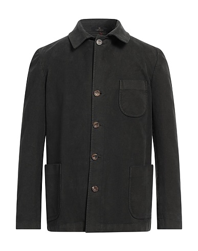 SANTANIELLO Jacket Dark green 97% Cotton, 3% Elastane