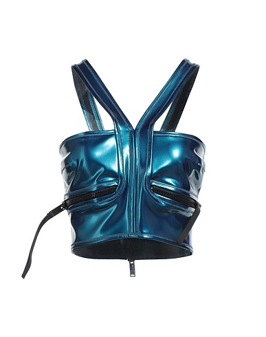 DSQUARED2 Top Blue 87% Polyester, 13% Elastane, Polyurethane