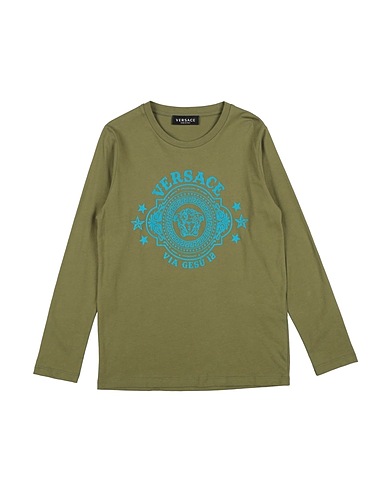 VERSACE YOUNG T-shirt Military green 100% Cotton