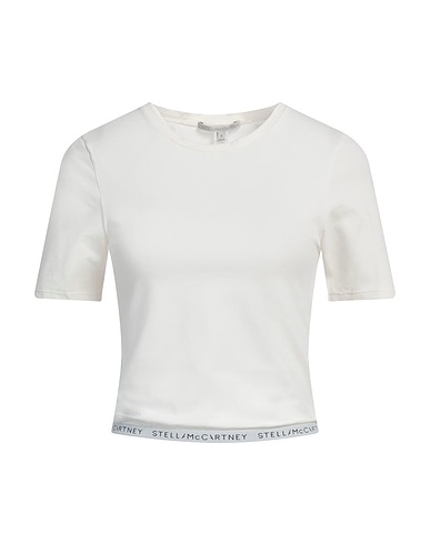 STELLA McCARTNEY Crop top White 93% Cotton, 7% Elastane