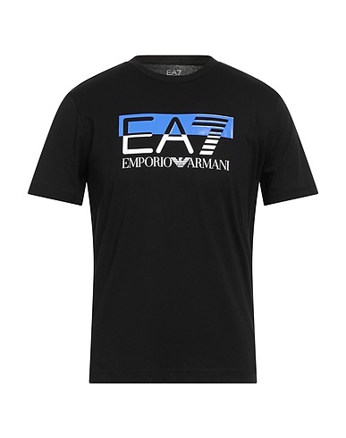 EA7 T-shirt Black 100% Cotton