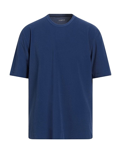 PEOPLE OF SHIBUYA Basic T-Shirt Blue 85% Polyamide, 15% Elastane