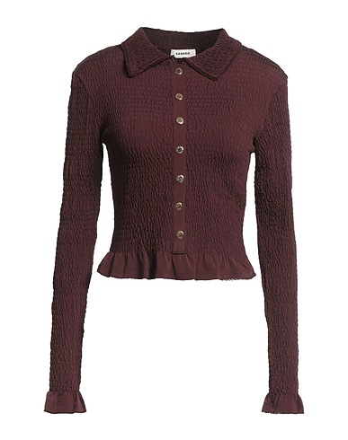 SANDRO Top Chocolate brown 96% Viscose, 4% Elastane