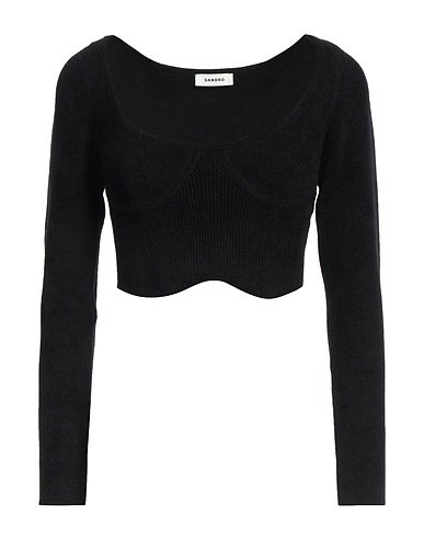 SANDRO Top Black 57% Polyamide, 41% Viscose, 2% Elastane
