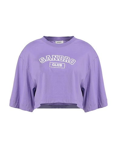 SANDRO Crop top Viola 100% Cotone