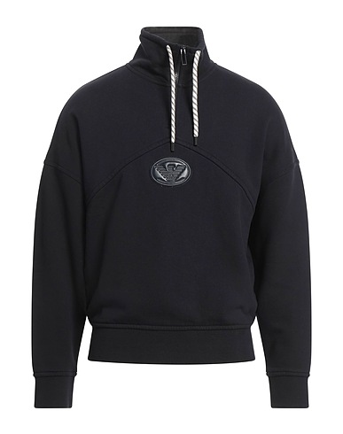 EMPORIO ARMANI Sweatshirt Midnight blue 96% Cotton, 4% Elastane