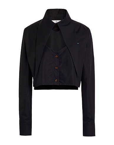 VIVIENNE WESTWOOD Camicie e bluse tinta unita CUT OFF HEART SHIRT
 Nero 100% Cotone