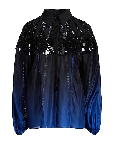 ALBERTA FERRETTI Camicie  e bluse fantasia Nero 100% Seta
