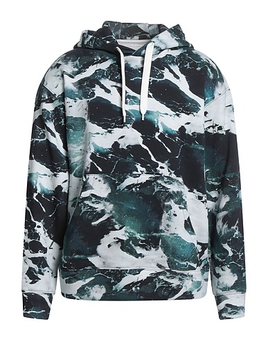 EMPORIO ARMANI Hooded track jacket  Sky blue 100% Cotton