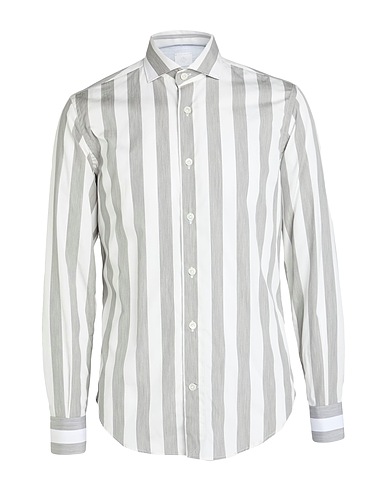 ELEVENTY Striped shirt Grey 100% Cotton