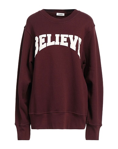 SANDRO Sweatshirt Chocolate brown 100% Cotton