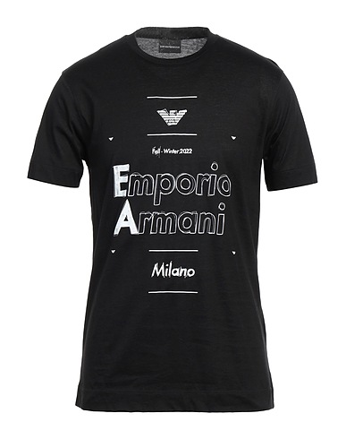 EMPORIO ARMANI T-shirt Nero 100% Cotone