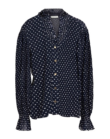 SANDRO Hemden und Blusen mit Muster Nachtblau 91% Polyester, 9% Viskose