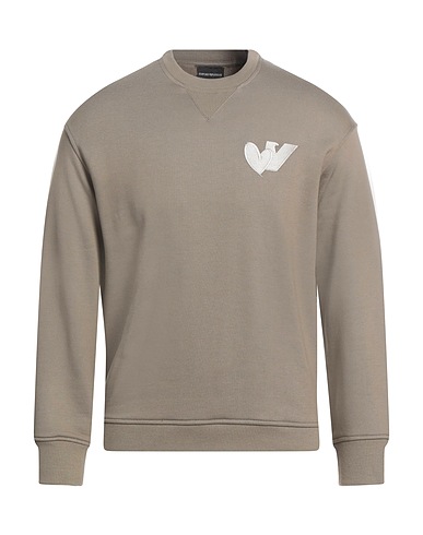 EMPORIO ARMANI Sweatshirt Military green 67% Modal, 33% Cotton, Elastane