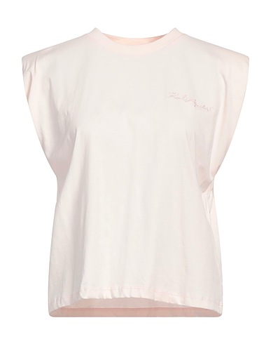 KARL LAGERFELD T-shirt Light pink 100% Organic cotton