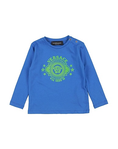 VERSACE YOUNG T-shirt Bright blue 100% Cotton