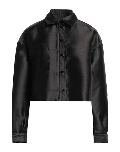 SANDRO Solid colour shirts & blouses Black 85% Polyester, 15% Silk