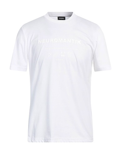DIESEL T-shirt White 100% Cotton, Elastane